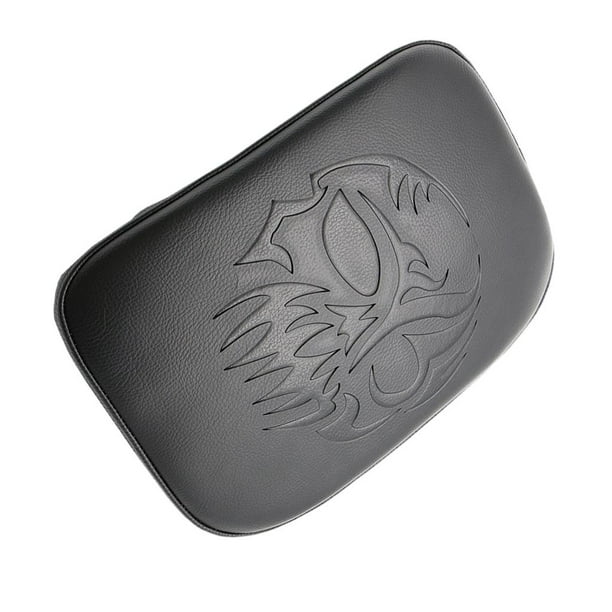 Asiento de sillín de motocicleta, ventosa para motocicleta, asiento trasero para asiento de , cojín plano para Bobber Chopper, negro 8 ventosa shamjiam Almohadilla del asiento trasero