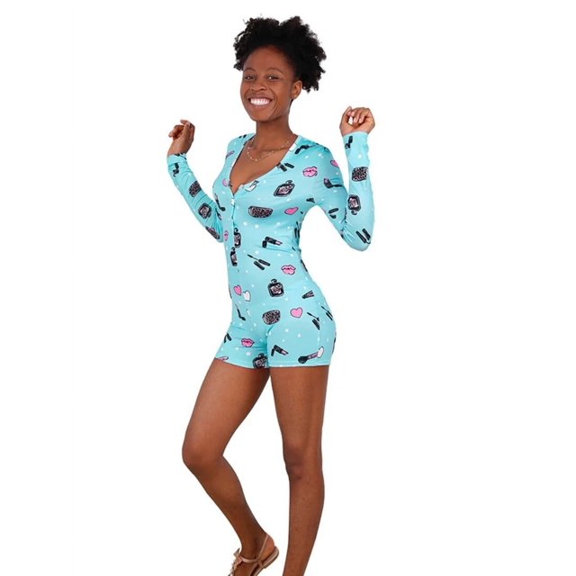Body Sexy con cuello en V para mujer, ropa de dormir con botones, pelele corto, ropa de casa, chándal, pijama, leotardo, mono de manga larga