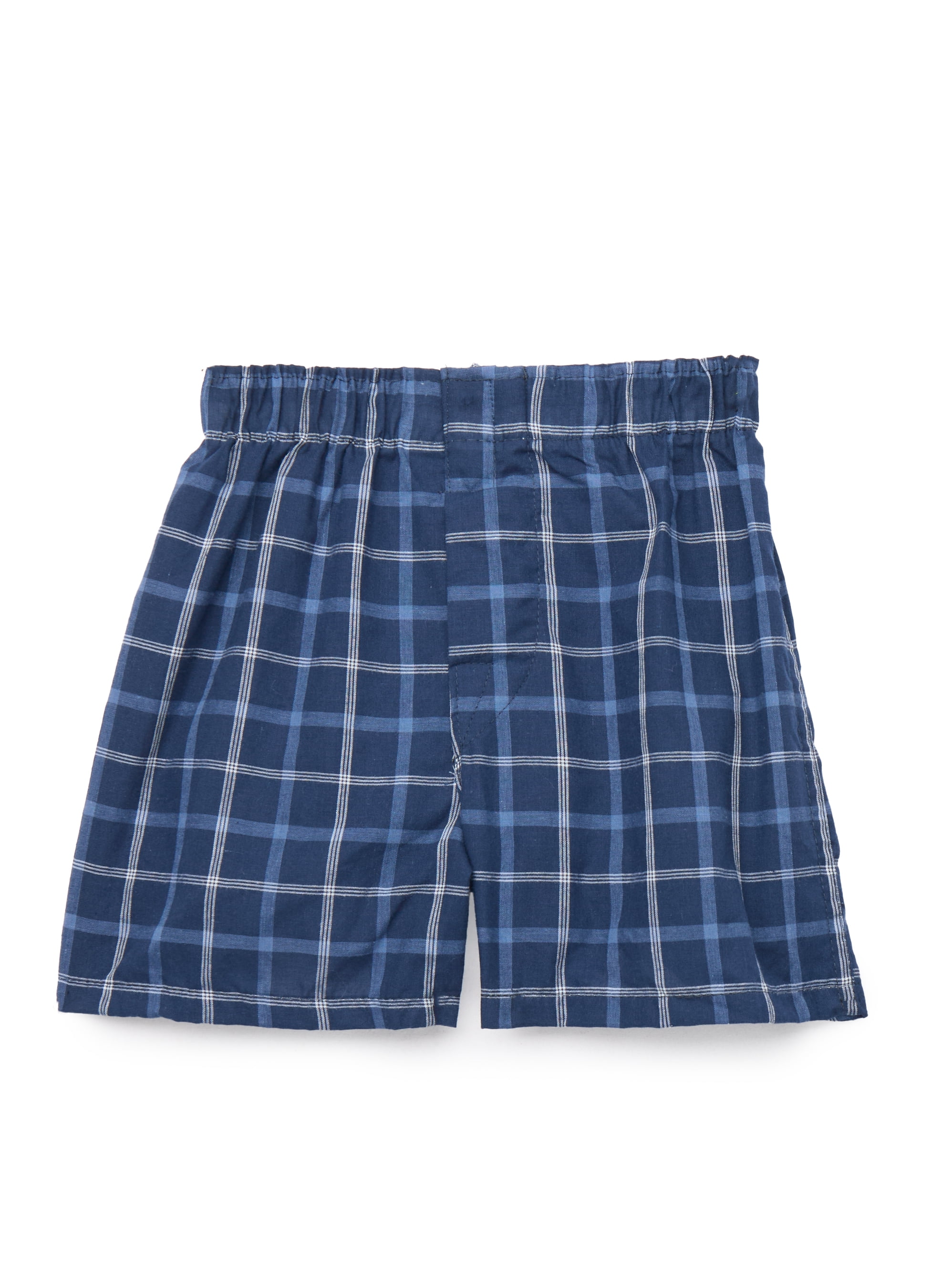 Wonder Nation Boys Plaid Woven Boxers, 5-Pack, Sizes S-XL