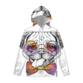thumbnail image 3 of Sudadera con capucha con estampado 3D de Pug y animales para hombre, sudadera con capucha con estampado de perro, sudadera informal de manga larga a la moda para la calle, 3 of 4