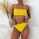 thumbnail image 2 of Conjunto de Bikini de Cintura Alta Traje de Baño Diario Conservador de las Mujeres Combinado de Dos Piezas, Nylon Spandex Beach Wear con Almohadilla de Pecho, 2 of 7