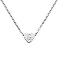 thumbnail image 1 of Collar Inicial de Corazón Uxcell para Mujeres, Cadena de Acero Inoxidable Baño de Oro de 18K, Collar Personalizado con Letra G para Regalos de Joyería para Mujeres, Tono Plateado, 1 of 6