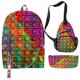 thumbnail image 1 of Mochila Escolar Con Estampado De Burbujas De Arcoíris De 3 Uds., Bolsa De Mensajero, Estuche Para Lápices, Mochila Para Niños, Mochila Impermeable Para Niñas Y Niños Yuarrent AP007537-02, 1 of 6
