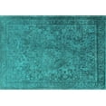thumbnail image 1 of Ahgly Company Indoor Rectangle Oriental Turquoise Blue Industrial Area Rugs, 5' x 7', 1 of 4