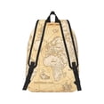 thumbnail image 2 of Bixox World Map Printing Canvas Backpack Lightweight Casual Travel Backpack School Backpack Fits 15.6 Inch Notebook, 2 of 3