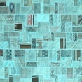 thumbnail image 1 of Ahgly Company Indoor Square Patchwork Light Blue Transitional Area Rugs, 8' Square, 1 of 4