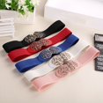 thumbnail image 2 of Ceinture Femme Mode Rétro Couleur Unie Boucle Élastique Grand Ceinture, 2 of 4
