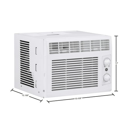 GE® 5,000 BTU 115-Volt Mechanical Window Air Conditioner for Bedroom, White, AHT05LZ