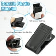 thumbnail image 3 of Uxcell 20Pcs Clips Mini Autoadhesivos Plásticos Clips Adhesivos Clips de Foto, Negro Transparente, 3 of 5