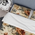 thumbnail image 4 of Designart "Elegance In Rustic Brocade VI" Brown Floral Bedding Covert Set - Cottage Bed Set With 1 Sham, 4 of 5