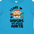 thumbnail image 4 of Inktastic Monkey I Love Hanging out with My Auntie Boys or Girls Toddler T-Shirt, 4 of 5