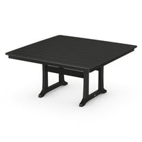 POLYWOOD Nautical Trestle 59" Dining Table in Black