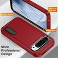 thumbnail image 4 of for Google Pixel 9 Pro Case, Google Pixel 9 Pro Phone Case with Built in Kickstand, Shockproof/Dustproof/Drop Proof Heavy Duty Military-Grade Rugged Protective Cover for Google Pixel 9 Pro,Red, 4 of 9