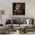 thumbnail image 3 of Stupell Industries Traditional Noble Tiger Transformation Brown Floating Frame Canvas Art, 25 x 25, by Lazar Studio, 3 of 8