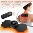 thumbnail image 2 of Smart Pulse Muscle Massager with 3 Heating Levels & 6 Modes, 19 Intensity EMS Patch for Neck Shoulder Back Waist Arm Leg, 750mAh Rechargeable Cordless Relaxation Device, 2 of 15