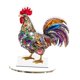 thumbnail image 3 of Letrero decorativo de pollo colorido 2D para mesa, artesanía, regalo de inauguración de la casa, placa de acrílico para escritorio, dormitorio, casa, Estilo C, 3 of 7