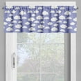 thumbnail image 2 of Ambesonne Rain Window Valance, Sleeping Clouds Umbrellas, 54" X 18", Blue Grey Ceil Blue, 2 of 5