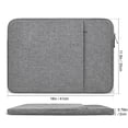 thumbnail image 3 of Vena 15.6 Inch Macbook Sleeve, Padded Laptop Sleeve Water Resistant Shockproof Protective Slim Carrying Case Bag with Front Pouch Pockage, Durable for Notebook, Lenovo, Dell HP, Gray, 3 of 8