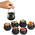 thumbnail image 3 of 48 Pack Plastic Black Witch Candy Bowls Cauldrons,Pot with Handle ,for Halloween, Easter, St Patrick's Day Party Favors, 3 of 7