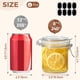 thumbnail image 2 of Juego de tarros de vidrio ComSaf herméticos 240 ml (8 oz), 6 piezas con tapa, 2 of 8