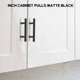 thumbnail image 3 of 10 Pack 5 Inch Cabinet Pulls Matte Black Stainless Steel Kitchen Cupboard Handles Cabinet Handles 5 Inch Length, 3 Inch Hole Center, 3 of 9