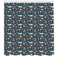thumbnail image 3 of Ambesonne Cartoon Shower Curtain, Jellyfish Whale and Octopus, 69"Wx84"L, Multicolor, 3 of 3