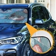 thumbnail image 3 of Dog Palm Leaf Flamingo Car Windshield Sun Shade Foldable Car Front Window Visor Heat and UV Protection 55x27.6, 3 of 8