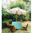 thumbnail image 2 of Vargottam Indoor/OutdoorRoundTablecloth 58 InchTablecloth With Umbrella Hole & Zip, Waterproof TableCloth, TableCovers For Backyard Table -Turquoise Blue, 2 of 7