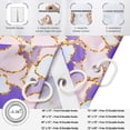 thumbnail image 6 of Valentine''s Day Shower Curtain, Purple Cute Gnomes Lavender Flowers Heart Ballons Love Theme Farmhouse Wooded Bathroom Curtain Waterproof Fabric Machine Washable with Hooks, 36" Wx72 L, 6 of 6