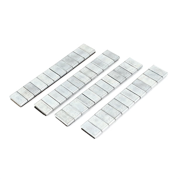 Auto Adhesiva Etiqueta para Equilibrio de Llanta de Vehículo Tono Plateado 4 Piezas