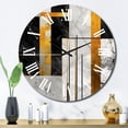 thumbnail image 3 of Designart "Marble Granite Agate with Gold Accents VII" Modern Geometric Oversized Wall Clock, 3 of 5