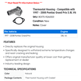 thumbnail image 2 of Thermostat Housing - Compatible with 1997 - 2008 Pontiac Grand Prix 3.8L V6 1998 1999 2000 2001 2002 2003 2004 2005 2006 2007, 2 of 2