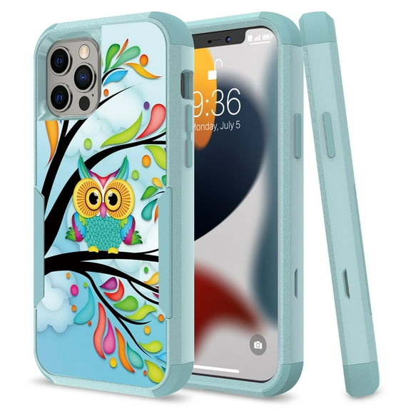 Military Grade TUFF Hybrid Armor Case for iPhone 14 Pro - Owl