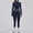 Navy, variant on Womens Two Piece Tracksuit Set Long Sleeve Zipper Jacket with Athletic High Waist Leggings Workout Outfit