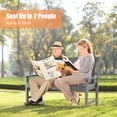 thumbnail image 6 of Costway Garden Bench All-Weather HDPE 2-Person Outdoor Bench for Front Porch Backyard, 6 of 9