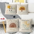 thumbnail image 5 of Summer Pillow Covers 18x18 Inch Set of 4 Boho Style Throw Pillow Covers Summer Farmhouse Cushion Case Decor for Sofa Couch, 5 of 6