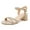 Gold, variant on Women Sandals Heels Open Toe Sandals Dress Shoes Wedding Party Ladies Bridal Gold Size 6