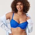 thumbnail image 4 of DELIMIRA Women's Balconette Bra Plus Size Lace Sexy Underwire Unlined Push Up See Through Bras, 4 of 4