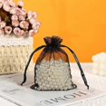 thumbnail image 2 of 100x Bolsas de regalo / Bolsas de organza - Negro Negro, 2 of 3