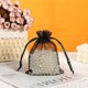 thumbnail image 2 of 100x Bolsas de regalo / Bolsas de organza - Negro Negro, 2 of 3