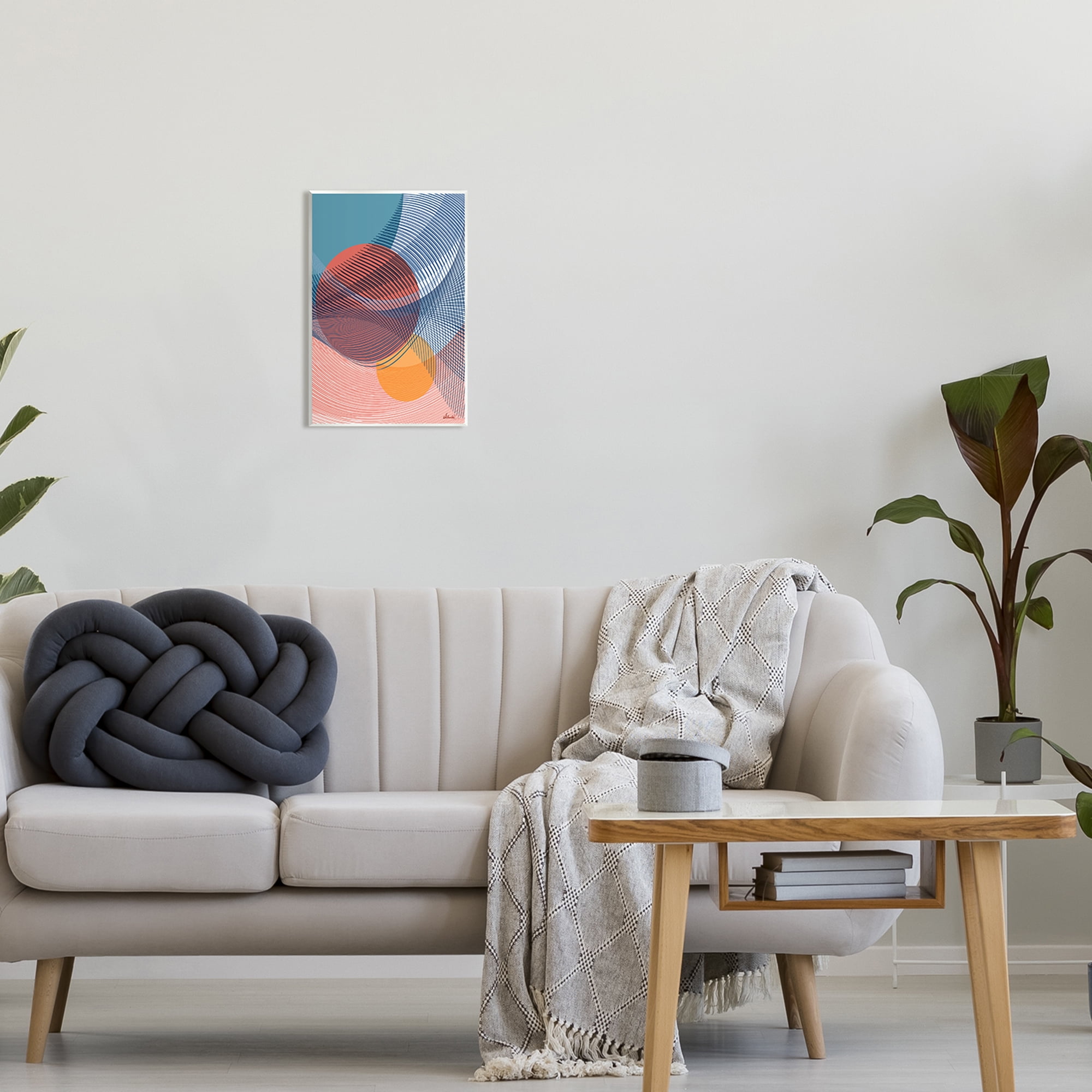 Stupell Industries Patterned Circular Shapes Abstract Painting Unframed Art Print Wall Art, 10 x 15