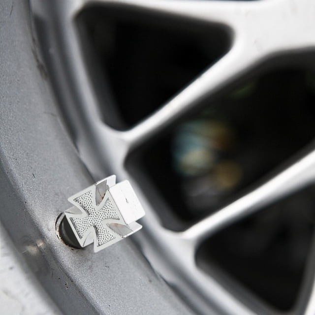 UPGRATOR 4Ud Tapas Para Válvulas De Neumáticos Plata Con Fijación Fácil Para Accesorios Deportivos Y Suv