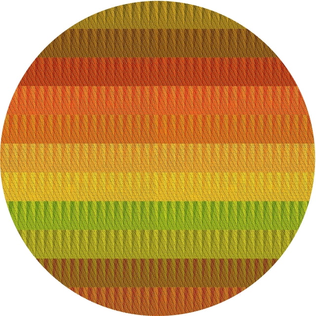 Ahgly Tapis Rond Lavable en Machine Intérieur Rouge Pamplemousse Transitionnel, 4 Pieds Rond