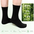 thumbnail image 6 of Mens Bamboo Viscose Socks - 4 Pairs Seamless, Breathable, Soft Bamboo Viscose Socks for Men - Perfect for Diabetes, Business, and All-Day Comfort 9-11 Black, 6 of 6