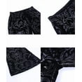 thumbnail image 6 of Women's Floral Printed Velvet Flare Pants High Waisted Casual Gothic Steampunk Bell Bottom Legging Trousers, 6 of 10