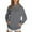 Gray, variant on Wiicoznt Hoodies for Women Solid Color Fall Pullover Long Sleeve Drawstring Hoodies with Pockets Loose Lightweight Oversized Comfy Sweatshirts