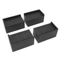 thumbnail image 4 of 4 elevadores de muebles negros de 3 pulgadas, rectangulares y ensanchados, de goma, para el hogar, 4 of 14