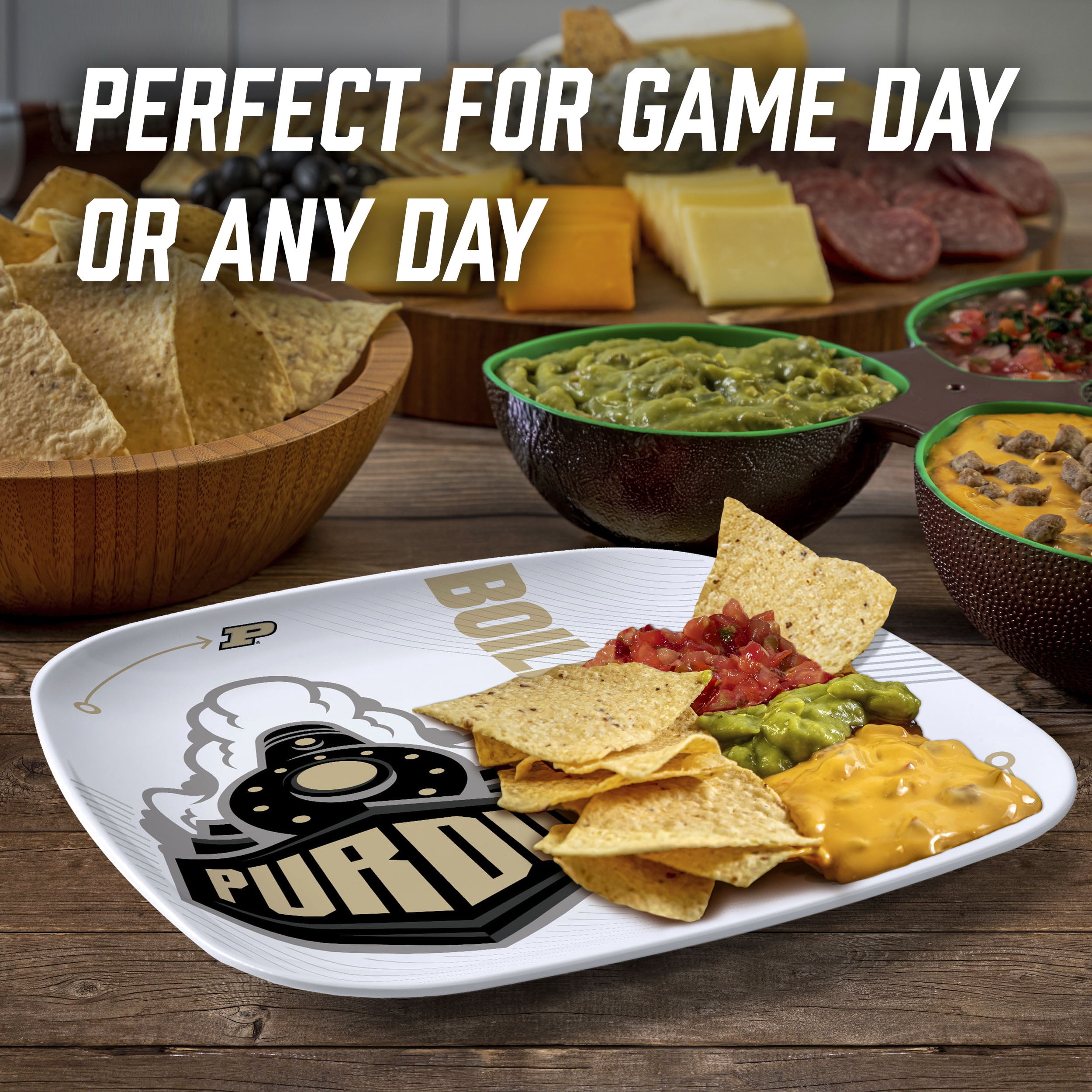 YouTheFan NCAA Purdue Boilermakers Large Party Plate