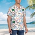 thumbnail image 6 of Uemuo Back To School Printed Regular Fit Short Sleeve Casual Hawaiian Shirt for Men,Aloha shirt,Tropical shirt,Floral print shirt,Vacation Beach shirt-, 6 of 9