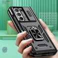thumbnail image 6 of Feishell for Samsung Galaxy Z Fold 6 Case with Magnetic Hinge Protection,Slide Camera Lens Cover Heavy Duty Military Drop 360 Rotatable Ring Kickstand Shockproof Armor Phone Case,Green, 6 of 9